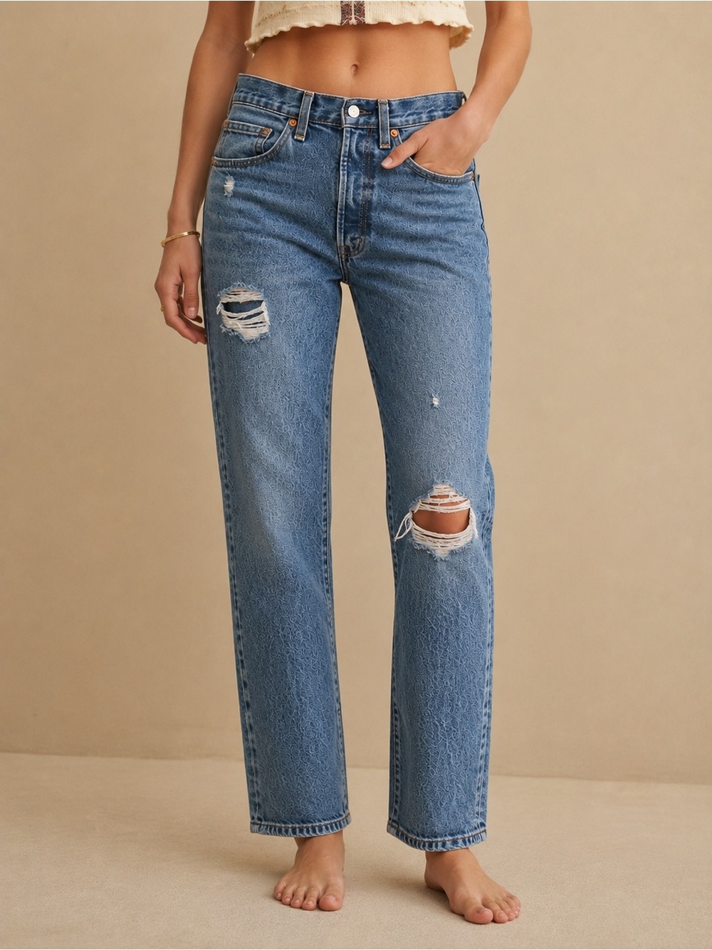 Levi’s 501 Skinny Distressed Jeans - Size 27